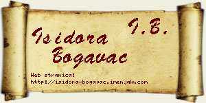 Isidora Bogavac vizit kartica
